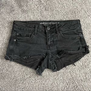 American Eagle Outfitters Super Stretch Super Low Shortie Jean Shorts- 4
